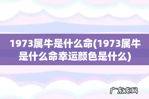 1973属牛是什么命幸运颜色是什么 1973属牛是什么命