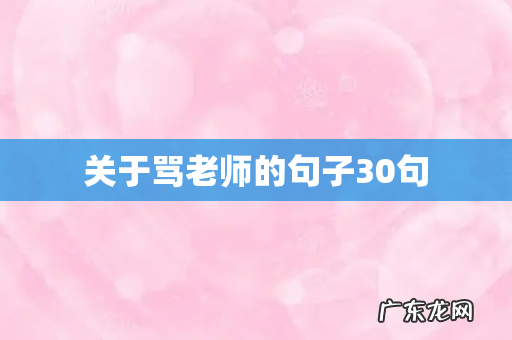 关于骂老师的句子30句