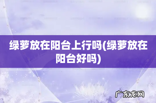 绿萝放在阳台好吗 绿萝放在阳台上行吗