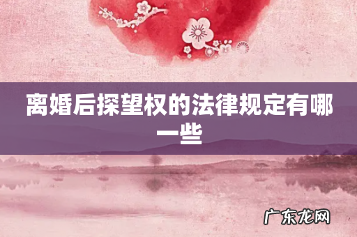 离婚后探望权的法律规定有哪一些