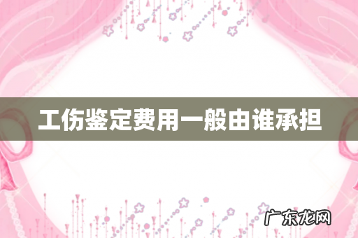 工伤鉴定费用一般由谁承担