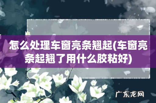 车窗亮条起翘了用什么胶粘好 怎么处理车窗亮条翘起