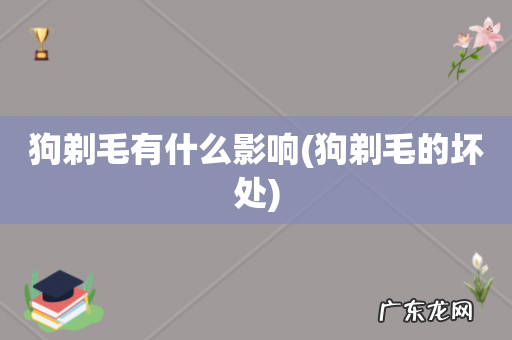 狗剃毛的坏处 狗剃毛有什么影响