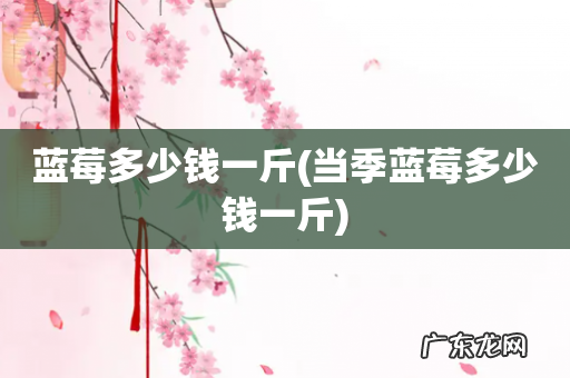 当季蓝莓多少钱一斤 蓝莓多少钱一斤