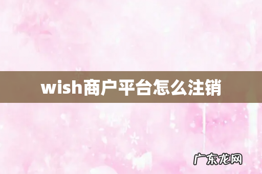 wish商户平台怎么注销