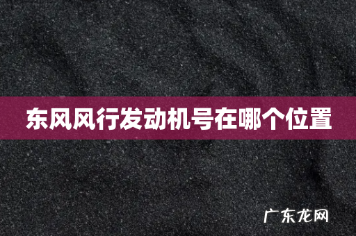 东风风行发动机号在哪个位置
