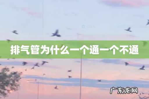 排气管为什么一个通一个不通