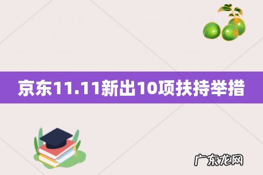 京东11.11新出10项扶持举措