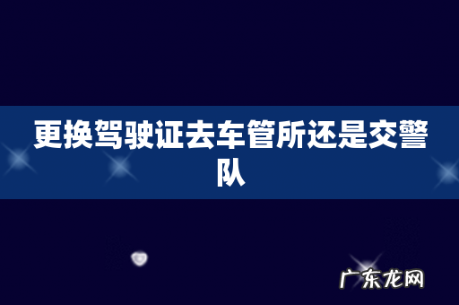 更换驾驶证去车管所还是交警队