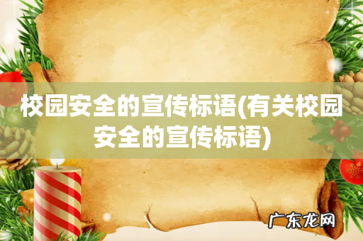 有关校园安全的宣传标语 校园安全的宣传标语