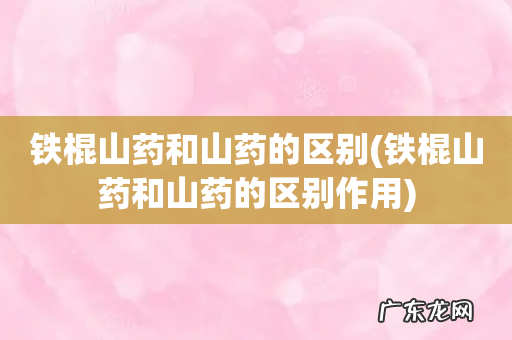 铁棍山药和山药的区别作用 铁棍山药和山药的区别