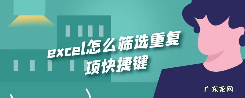 excel怎么筛选重复项快捷键