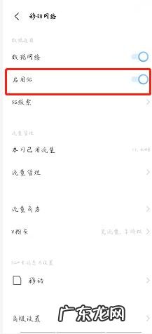 5g开关怎么没了