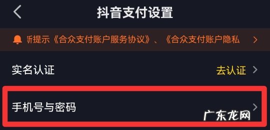 抖音支付密码在哪里设置