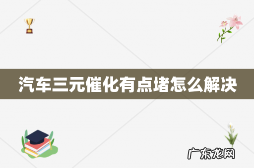 汽车三元催化有点堵怎么解决