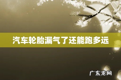 汽车轮胎漏气了还能跑多远
