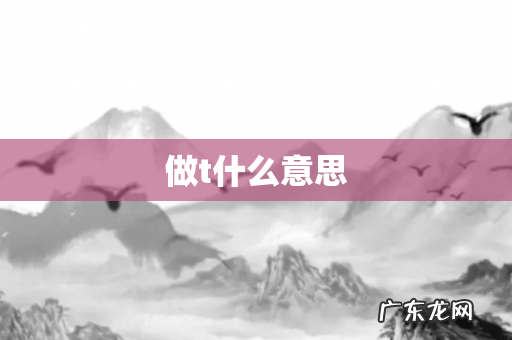 做t什么意思