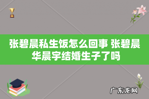 张碧晨私生饭怎么回事 张碧晨 华晨宇结婚生子了吗