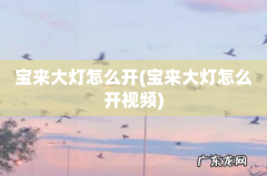 宝来大灯怎么开视频 宝来大灯怎么开