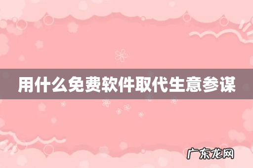 用什么免费软件取代生意参谋