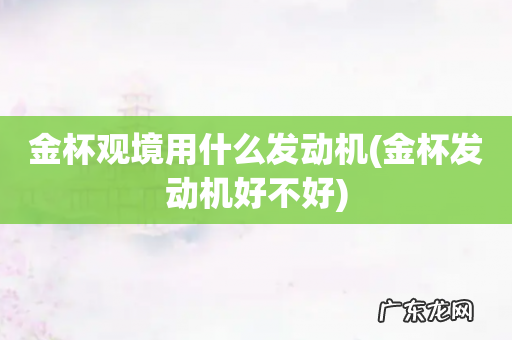 金杯发动机好不好 金杯观境用什么发动机
