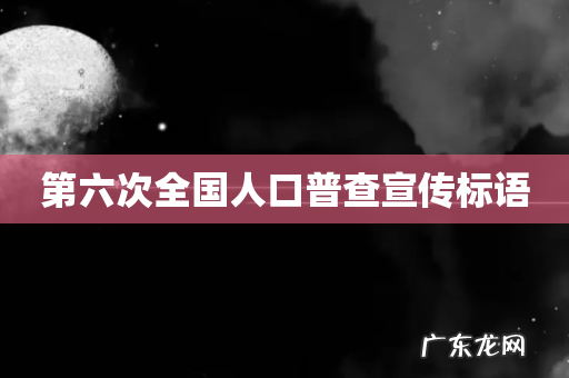 第六次全国人口普查宣传标语