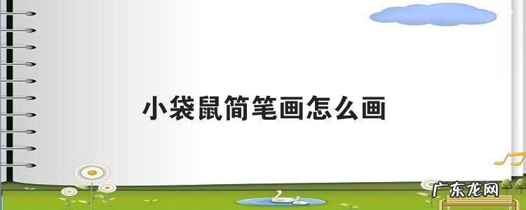 小袋鼠简笔画怎么画