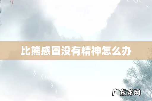 比熊感冒没有精神怎么办