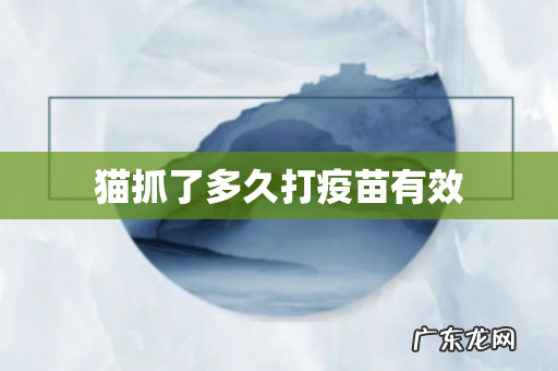 猫抓了多久打疫苗有效