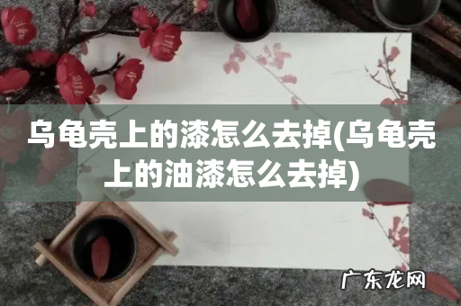 乌龟壳上的油漆怎么去掉 乌龟壳上的漆怎么去掉
