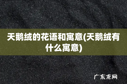 天鹅绒有什么寓意 天鹅绒的花语和寓意