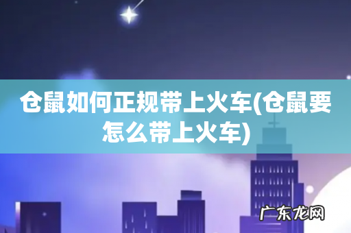 仓鼠要怎么带上火车 仓鼠如何正规带上火车