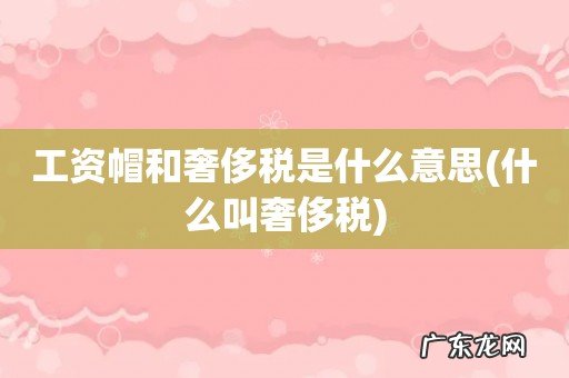 什么叫奢侈税 工资帽和奢侈税是什么意思