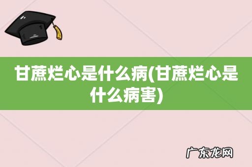 甘蔗烂心是什么病害 甘蔗烂心是什么病