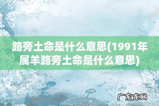 1991年属羊路旁土命是什么意思 路旁土命是什么意思
