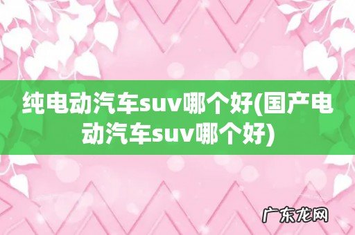 国产电动汽车suv哪个好 纯电动汽车suv哪个好