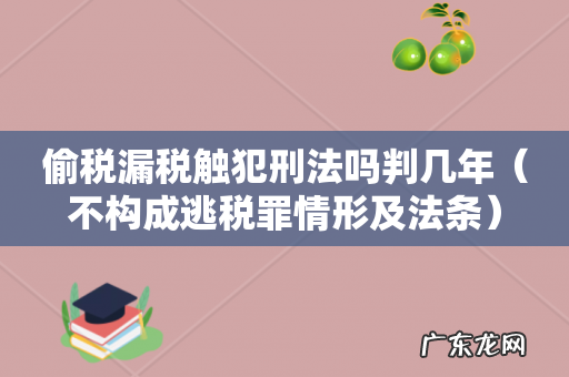 不构成逃税罪情形及法条 偷税漏税触犯刑法吗判几年