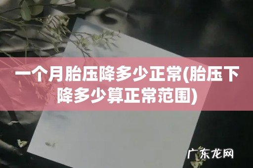 胎压下降多少算正常范围 一个月胎压降多少正常