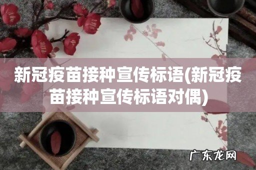 新冠疫苗接种宣传标语对偶 新冠疫苗接种宣传标语