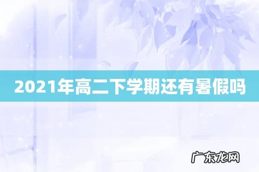 2021年高二下学期还有暑假吗