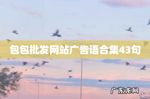 包包批发网站广告语合集43句