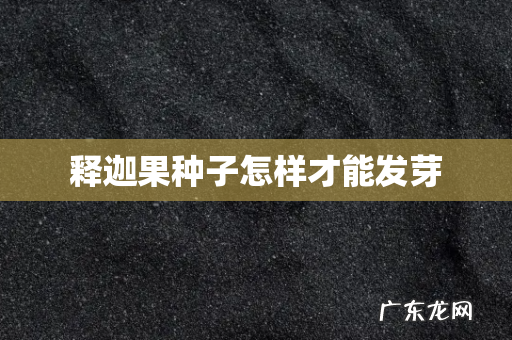 释迦果种子怎样才能发芽