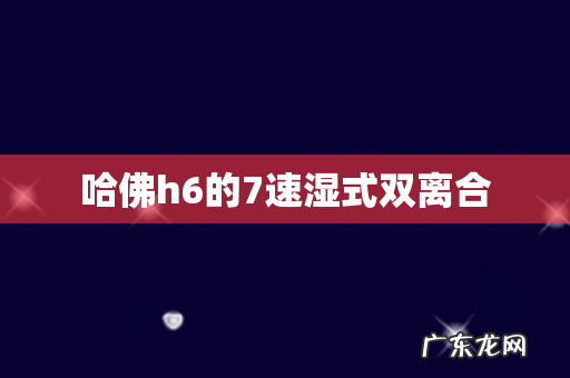 哈佛h6的7速湿式双离合