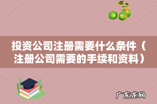 注册公司需要的手续和资料 投资公司注册需要什么条件