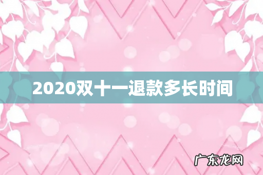 2020双十一退款多长时间