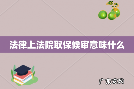 法律上法院取保候审意味什么