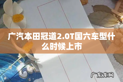 广汽本田冠道2.0T国六车型什么时候上市