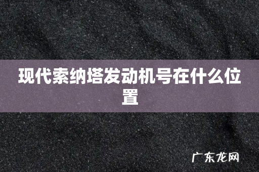 现代索纳塔发动机号在什么位置