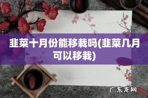 韭菜几月可以移栽 韭菜十月份能移栽吗