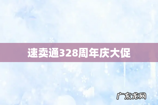 速卖通328周年庆大促